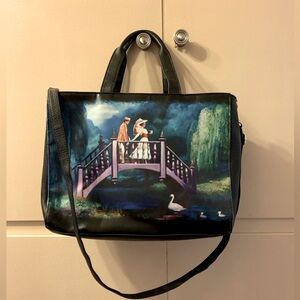 Mary Poppins🌂🌸 Disneyland parks 🎩 Disney, large 💚 vintage tote/travel bag